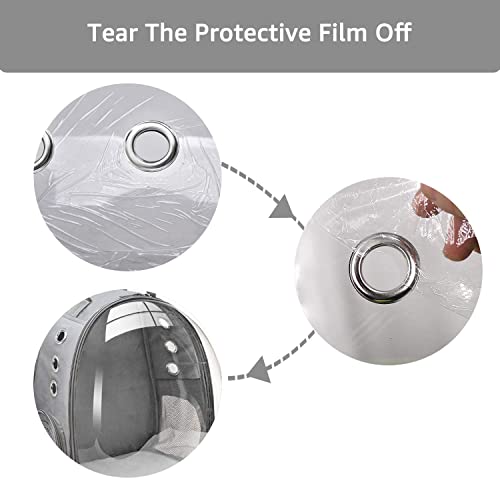 Image of The Pets Company Transparent Capsule Breathable Airline-Approved, Ventilate Carrier Backpack for Travel, Hiking and Outdoor for Cats & Kittens - Silver Grey