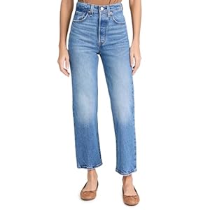 Levi’s Women’s Premium Ribcage Straight Ankle Jeans