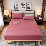 Odot Spannbettlaken Mikrofaser, Einfarbig Spannbetttuch Elastisch 30 cm Hoch Spannleintuch für...