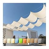 wasserdichte, Einziehbare Wellen-Sonnensegel, Pergola-Überdachung Für Den Außenbereich, Verschiebbares Wellen-Sonnendach Für Pergolen Terrassen Decks Gärten Pavillons
