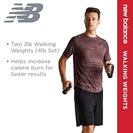 New Balance Walking Weights – Soft Dumbbell Walking Hand Weight Sets with Hand Strap for Secure Hold – Walking, Running, Physical Therapy, Aerobics – 4lb Set (Two 2lb Weights)