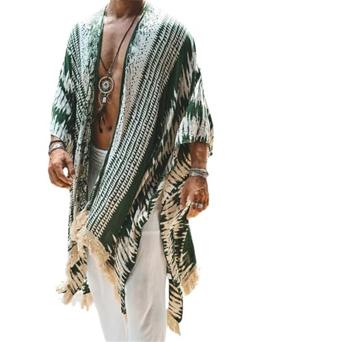 Poncho de plage pour homme imprimé floral et bohème chic pour l'été