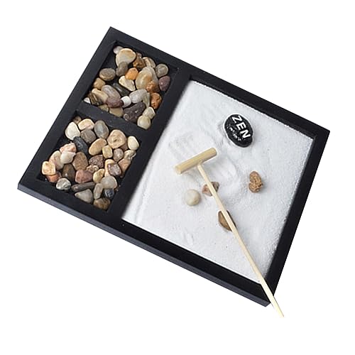 VINTORKY Zen Garden Table Decoration Desk Sand Zen Garden Ornaments for Office Home Decor