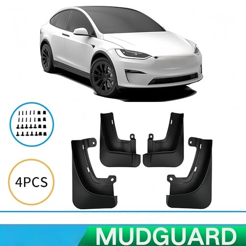 Guardabarros para Tesla Model X 2023 proteja la pintura contra salpicaduras en neumáticos de coche 2