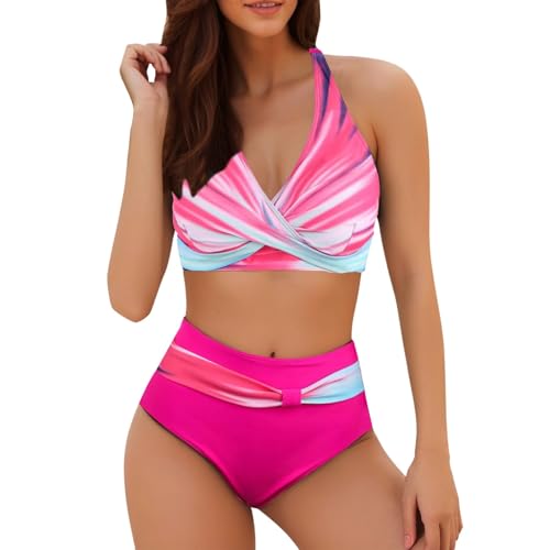 Tankini bicolore tendance maillot de bain deux pièces haut femme