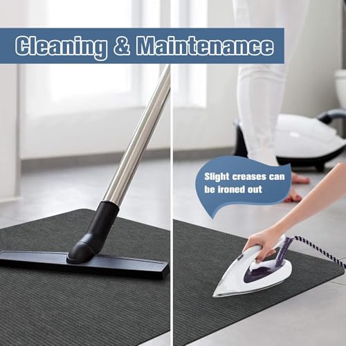 Image of Desk Chair Mat for Hardwood Floor Corduroy Surface 55 inchx35 inch Office Chair Mat for Rolling Chairs,Large Anti-Slip Backing Under Desk Low-Pile Office Rug Floor Mat for Office /Home