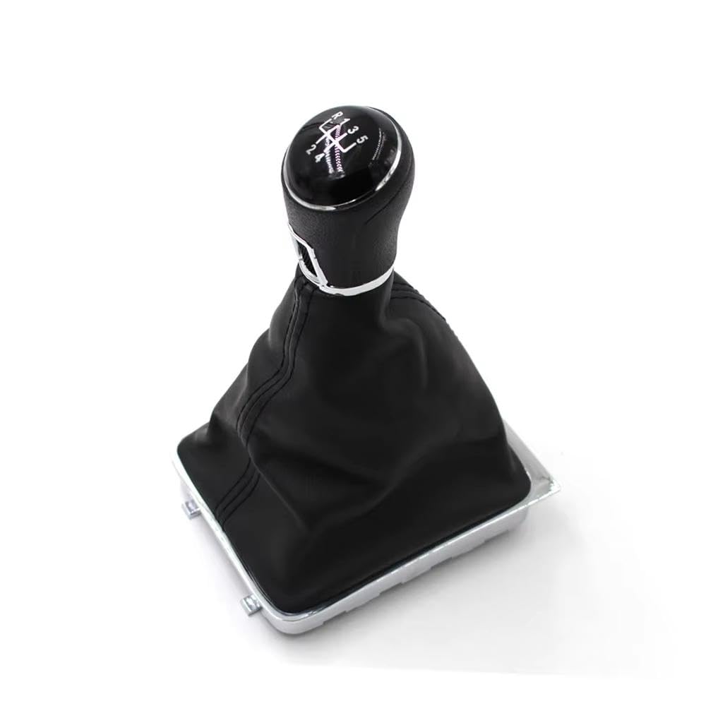 POANBCGY Auto Parts Black ABS+Leather Car 5 6 Speed Gear Shift Konb Gaiter Shifter Knob for Passat B6 B7 CC 2005-2013(5 Speed with Boot)