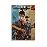 DJFBVBR Uncharted 4 Nathan Drake Game Character Poster Pintura Decorativa Lienzo Arte de Pared Salón Póster Dormitorio Pintura 30 x 45 cm (30 x 45 cm)