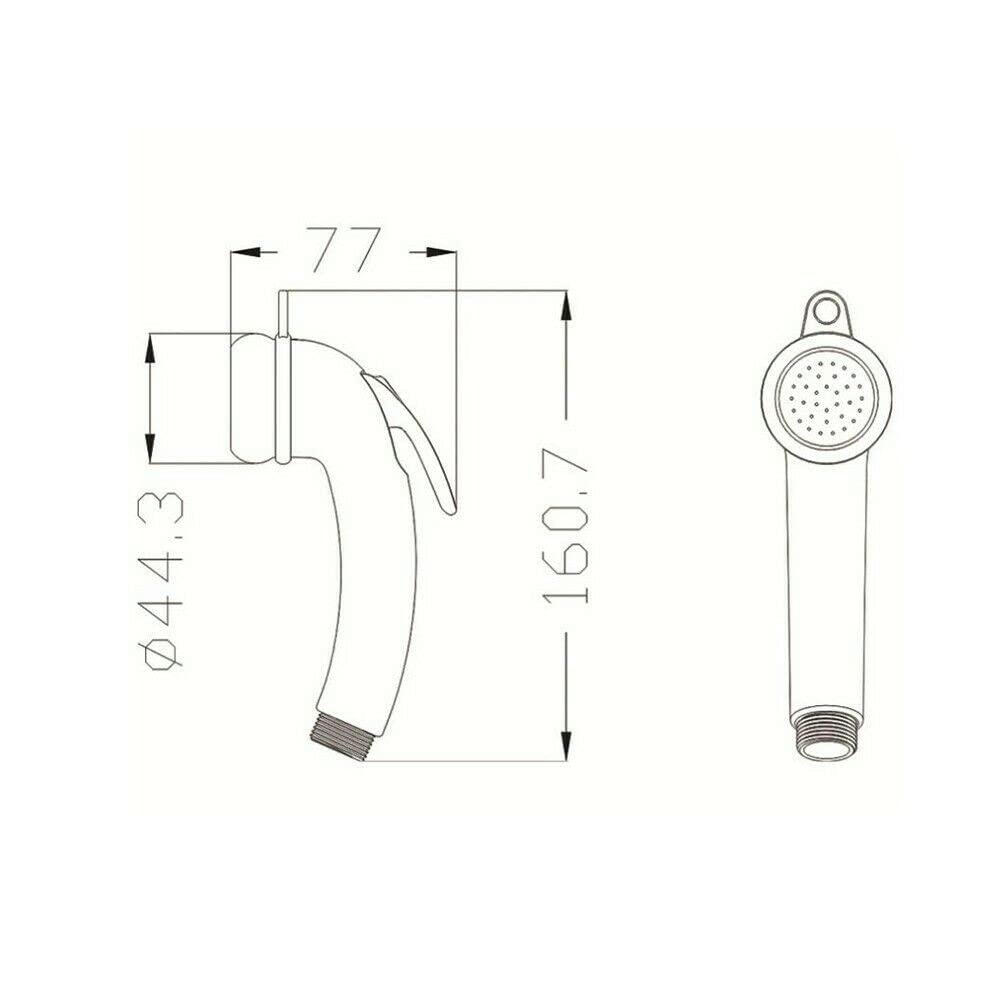 Pommeau de douche chrome marche/arrêt débit d'eau haute pression ensemble camping-car avec déclencheur et filetage 1/2" accessoires intérieurs chauds