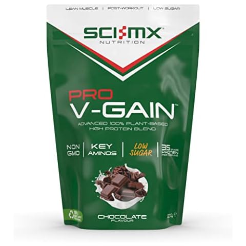 SCI-MX Pro V Gain 100% Plant Based Vegan Protein Formula With No Added Sugar - Chocolate Flavour - 900g - 20 SERVINGS Cover