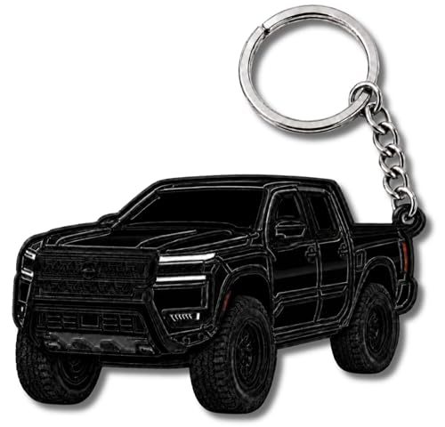 FOUR WHEEL BEAST Metal Keychain for Nissan Frontier Titan Accessories - for Nissan Titan Truck Key Chain Gift (Black)