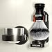 Anbbas Synthetic Badger Shaving Brush and Bowl with Black ABS Wall Mounting Type Holders for Soap Bowl and Brush for Men Wet Shave