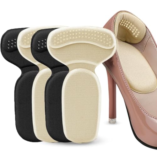 PLABBDPL 4 Pcs Taloneras de Silicona - Almohadillas de Talón para Reducir el Tamaño del Zapato y Ajustar Zapatos Grandes - Plantillas de Talón para Mayor Comodidad en Zapatos de Tacón