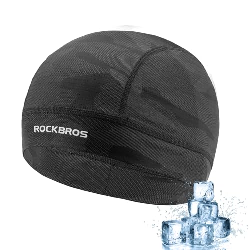 ROCKBROS Helmet/Hard Hat Liner Sports Mesh Skull Cap Moisture-Wicking Black
