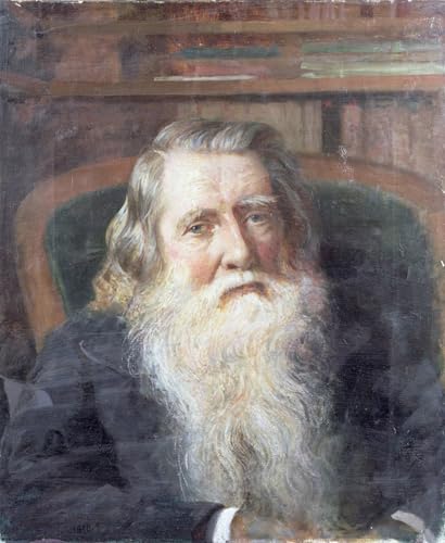 Cuadro en lienzo premium Ritratto di John Ruskin de Severn, arte decorativo de 60x90cm