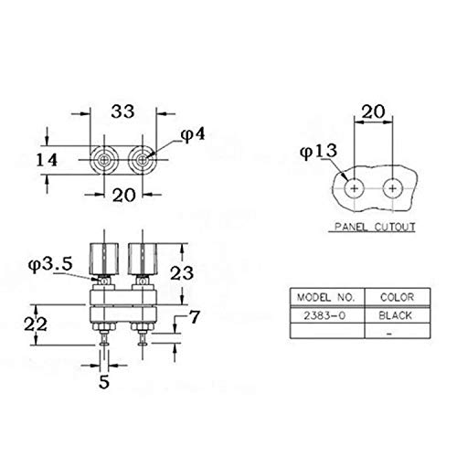 Pack de 2 conectores banana hembra 4mm para altavoz miniatura 6