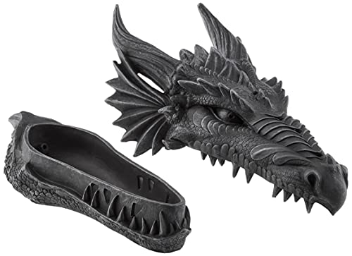 Design Toscano Stryker The Smoking Dragon Sculptural Incense Box #TOP1