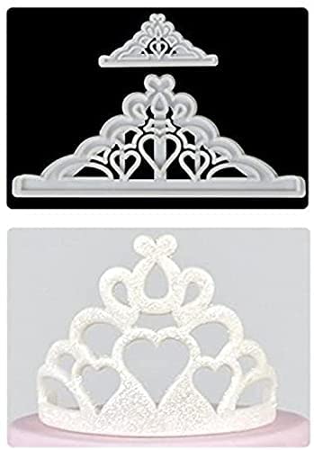 Ochtend ® Cake Decorating Crown Cookie Cutters Set - Fondant Cutter Crown and Princess Crown Mold Cupcake Decorating Gumpaste Mould, (Set of 2 Crown Shape) 1