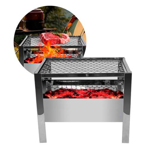 Churrasqueira Mini Portátil a Carvão – Compacta Fácil Montagem Ideal para Viagens e Lazer - em Aço R