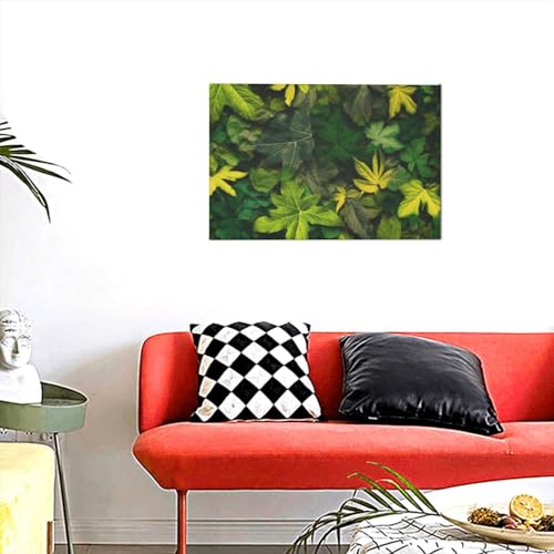 Impression sur toile de camouflage feuille de forêt tropicale pour décoration murale moderne
