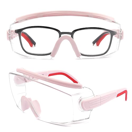 safety glasses over eyeglasses anti fog safety goggles protective glasses with adjustable frame for men women
