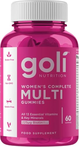 Multi Women Rubber Bands for Women Sugar-Free 60 pieces Cherry Flavor with Vitamin C E B Inositol and Zinc Vitamins for Women and Essential Minerals Gluten-Free Sugar-Free GMO-Free