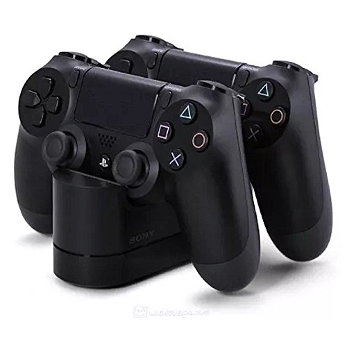Preisvergleich Produktbild Merssavo Twin Ladestation mit LED Ladestatusanzeige für PlayStation 4 Dualshock Controller