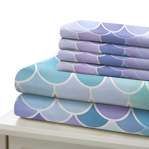 Parure de lit sirène 3D idée cadeau lit simple 135x200cm