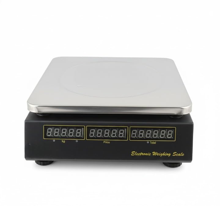 Black 30 KG Digital Weighing Machine – High Accuracy Electronic Weight Scale