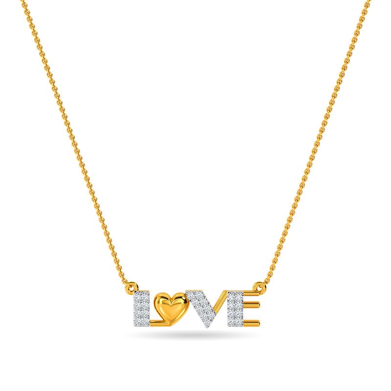 Image of KISNA JEWELS 18K BIS Hallmark Pure Yellow Gold & SI Real Diamond Pendant for Women