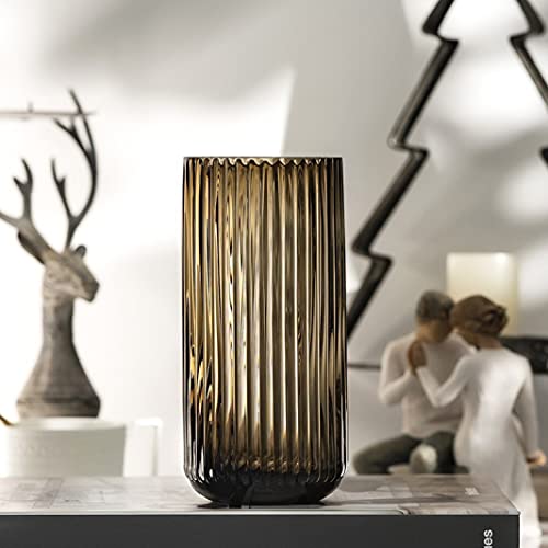 Glazen vaas, Scandinavische minimalistische kristalheldere bloemenvaas, decoratieve vaas, Romeinse zuilenvaas, bloemenarrangement, decoratie ornamenten voor thuiskantoor, cadeau voor bruiloft, housewarming party - Afbeelding 4