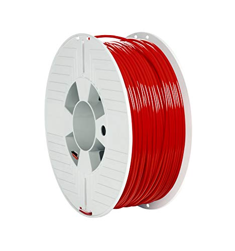 Verbatim PLA 3D Filament, Red 2,85mm Diameter, 1kg Reel, 55330 (2,85mm Diameter, 1kg Reel PLA (Polylactic Acid) Filament, Degradable Bioplastic)
