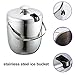 Produktbild Nologo Edelstahl Eiskübel Tragbarer Double Wall Eiskübel Mit Zange Champagne Bucket Getränke Bucket Servierware for Partei, Ereignis, Und Camping (Size : 2.8l)