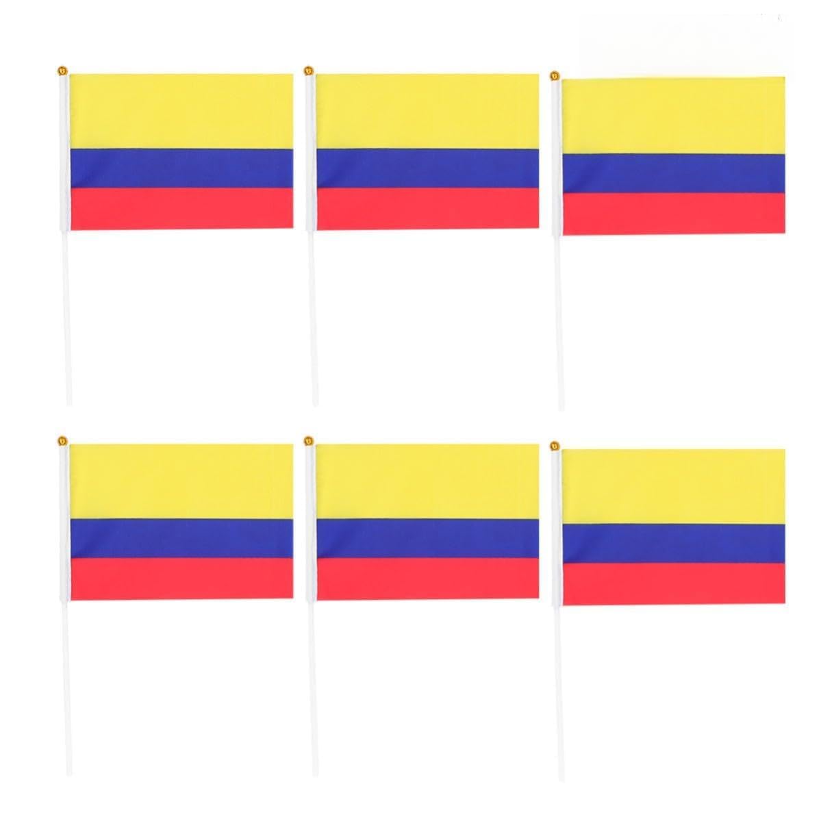 Banderas pequeñas de mano portátiles y ligeras de poliéster para eventos y decoración