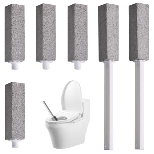 Piedra Pomez para Limpieza WC con 2 Asas Extendidas, 6 Piezas