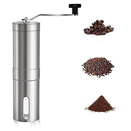 Flatware Meuleuse à café Manuelle Sélecteur de grosseur réglable intégré pour Camping Tea Cold Brew Coffee Cuisin Voyage Lait de Voyage