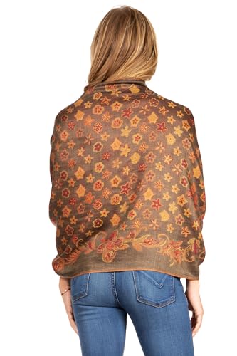 Sakkas Alessa Women's Silky Soft Reversible PaisleyPrint Pashmina Scarf Shawl Wrap2