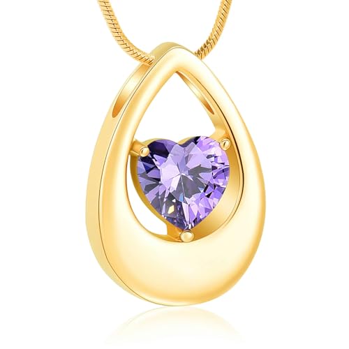 Pendentif souvenir funéraire et collier d'urne cœur pour fille