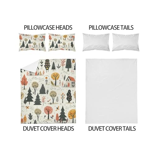 Linge de lit en microfibre supérieure avec housse de couette imprimé 3D - 4