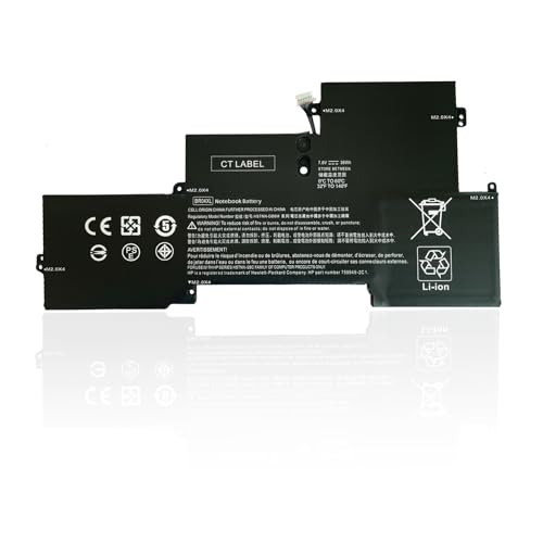 BO04XLBR04XL 760505-005 765605-005 HSTNN-DB6M HSTNN-I26C HSTNN-I28C Remplacement de la Batterie d'ordinateur Portable pour HP EliteBook Folio 1020 1030 G1 M0D62PA M4Z18PA G9P64AV M5U02PA(7.4V 36Wh)