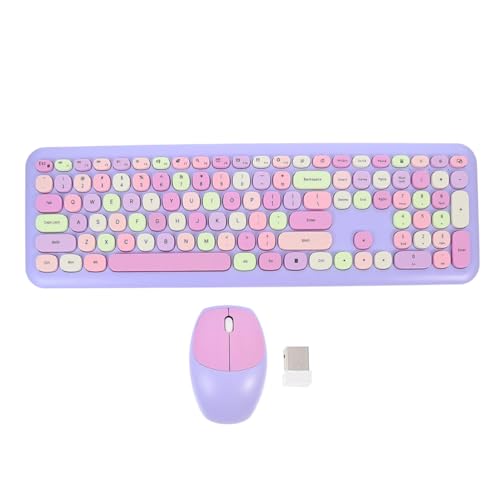 Clavier sans fil 110 touches et souris 2.4 Ghz pour PC fixe et ordinateur portable de bureau