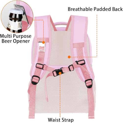 Image of MATEIN Cooler Backpack, 26 Cans Insulated Lunch Backpack for Men Women, Leakproof Double Layer Lunch Cooler Bag Lightweight Soft Lunch Backpack with Cooler Compartment, Beach Camping Hiking Beer Gifts