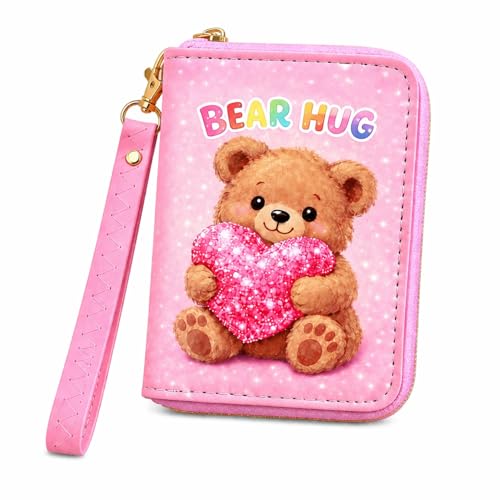 Image of AACKS Little Girls Coin Purse Kids Small Wallet for Teens Women Mini Coin Pouches with Strap Cute Cartoon Card Holder Cat Kitty Panda Unicorn