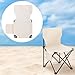 Yiju Folding Chair Replacement Fabric with Side Pocket,Camping Oxford Stool Cover Chair Replacement Cloth for Patio,Yard,Backyard, White 39x39cm