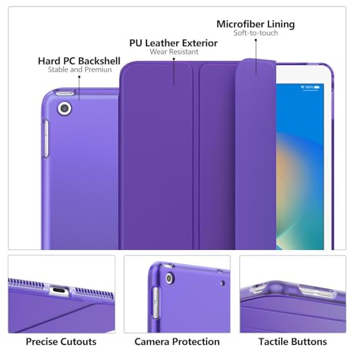 Image of Moko Smart Case for iPad 9th / 8th / 7th Gen Case 10.2 Inch, Dark Purple