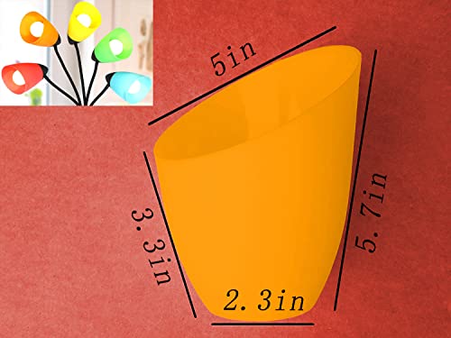 2 Pack Plastic Lampshade, 5.7 Inch High, 4.1 Inch Diameter, 1.65 Inch Fitter, Replacement Plastic Lamp Shade For Led Floor Lamp [Orange] #TOP1