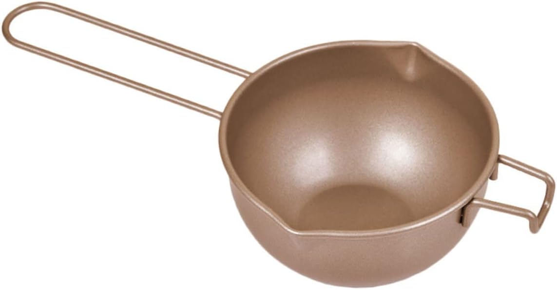 SHOWERORO 1pc Carbon Steel Chocolate Melting Pot Butter for Candy Cheese Compact Double Boiler for Indirect Heating Lightweight Baking Tool for Desserts Sauces