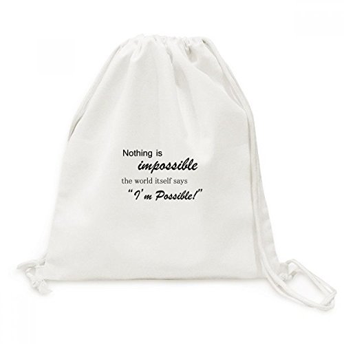 Toile Drawstring Backpack pliable pour voyage et sac shopping écologique