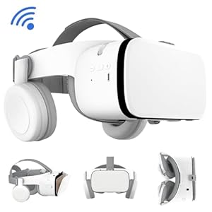 VR Headset, Virtual Reality Glasses for Adults Kids Play 3D Movies Video Games Foldable VR Goggles w/Bluetooth Headphones for Phone Compatible with iPhone 17 16 15 14 13 12 Pro Samsung Galaxy S23 S22