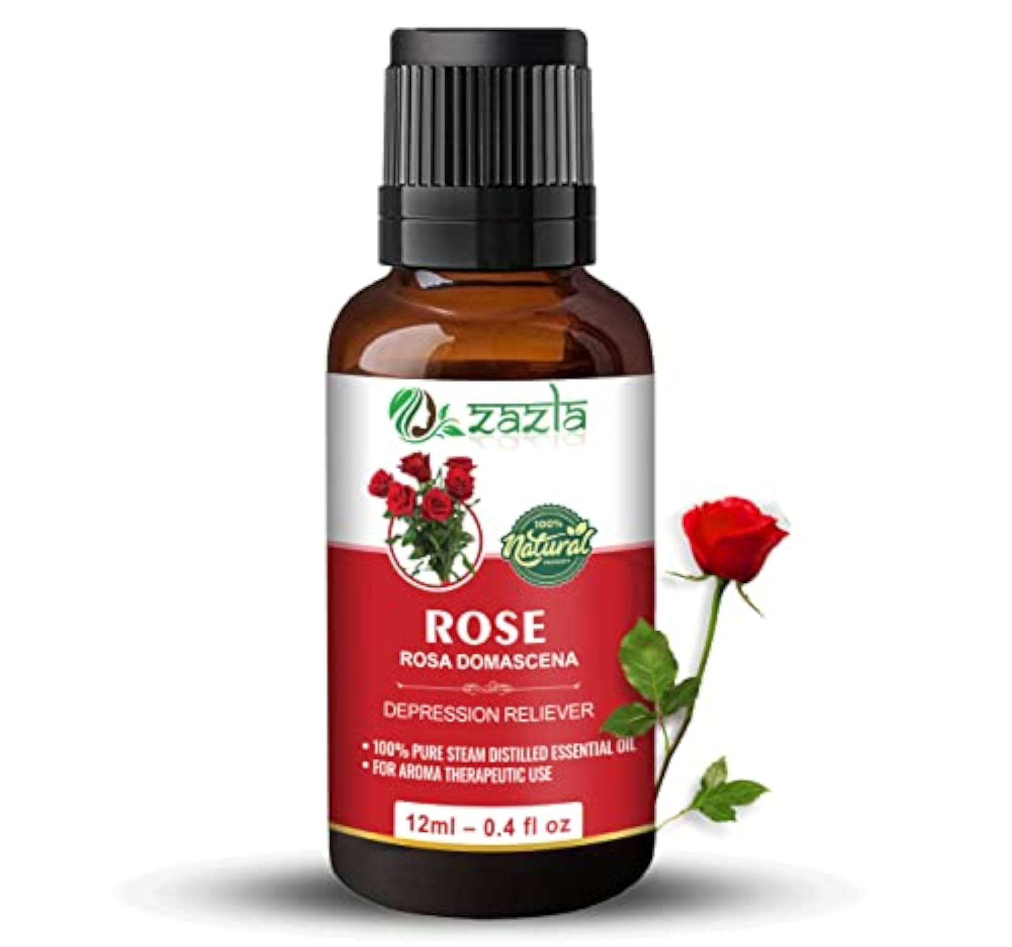 Zazla Rose Essential Oil, 100% Pure & Natural